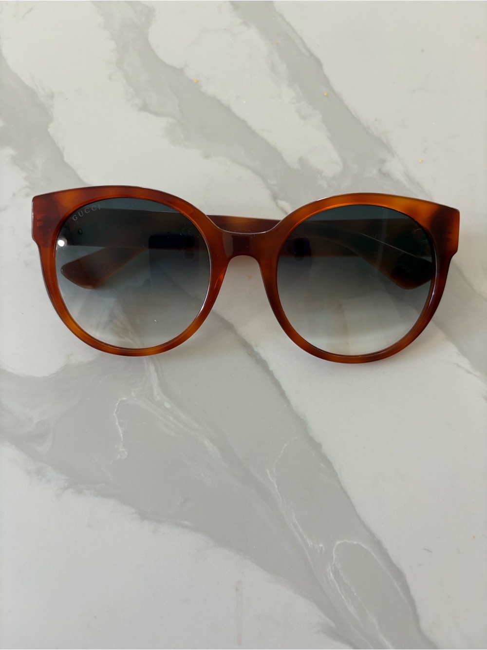 Gucci Women's Tortoiseshell Round Sunglasses Gucci GG0035SN sun glasses brown